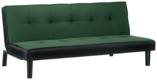An Image of Birlea Aurora Clic Clac Velvet Sofa Bed - Green