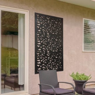 An Image of Amarelle Large Metal Leaf Design Decorative Garden Screen - 120cm x 60cm