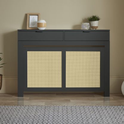 An Image of Palermo Medium Radiator Cover Black