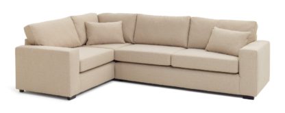 An Image of Habitat Eton Right Corner Fabric Sofa - Beige