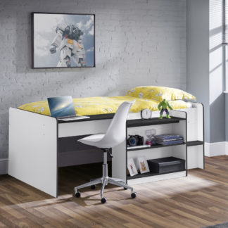An Image of Neptune Grey and White Cabin Bed Frame - 3ft Single