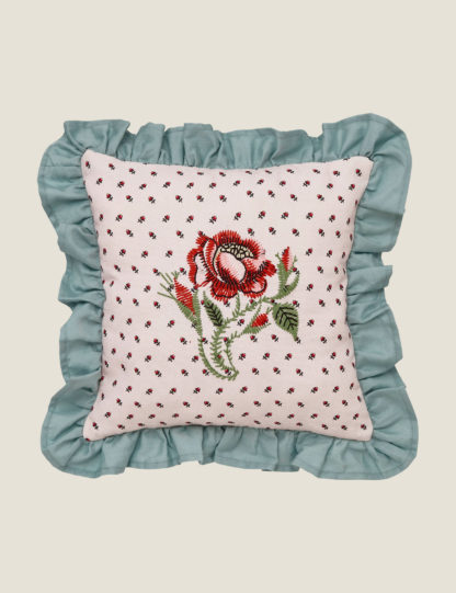 An Image of Cath Kidston Pure Cotton Cherished Embroidered Cushion