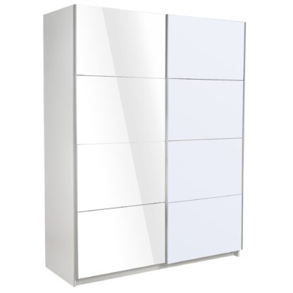 An Image of Ellum Sliding Double Wardrobe White