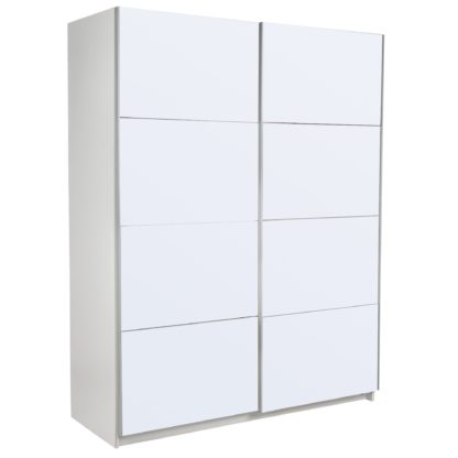 An Image of Ellum Sliding Double Wardrobe White