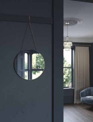 An Image of M&S Metal Medium Round Hanging Mirror