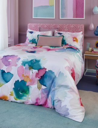 An Image of Bluebellgrey Sateen Sanna Bedding Set