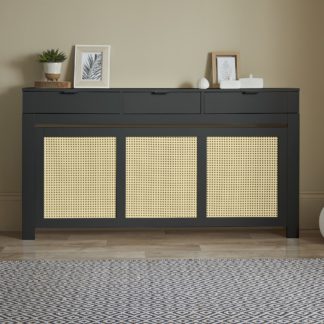 An Image of Palermo Large Radiator Cover Black