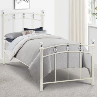 An Image of Sophie Crystal Bedstead Off-White