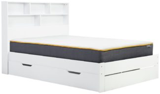 An Image of Birlea Alfie Small Double Wooden Storage Bed Frame - White