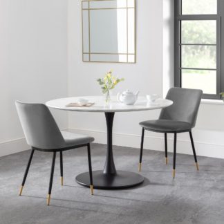 An Image of Holland Round Pedestal Dining Table Black and white