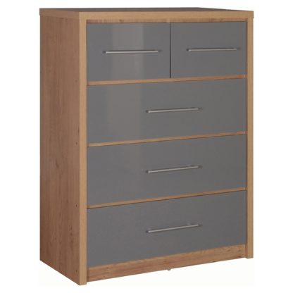 An Image of Seville 5 Drawer Chest Black