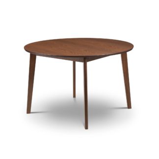 An Image of Farringdon Round Dining Table Walnut (Brown)