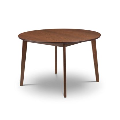 An Image of Farringdon Round Dining Table Walnut (Brown)