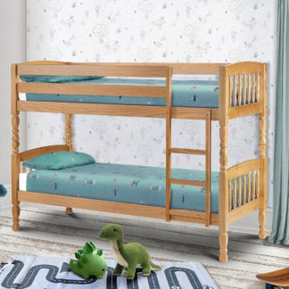 An Image of Lincoln Pine Bunk Bed Brown