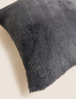 An Image of M&S Supersoft Faux Fur Cushion