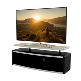An Image of Stage Wide TV Stand Black