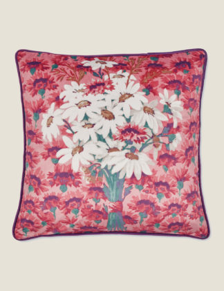 An Image of Laura Ashley Velvet Mirfield Mulberry Cushion, Mulberry