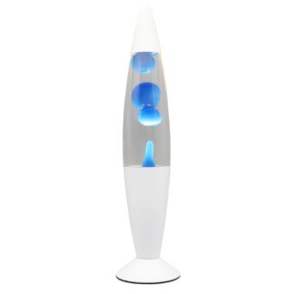 An Image of White & Blue Classic Lava Lamp