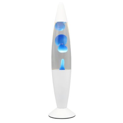 An Image of White & Blue Classic Lava Lamp