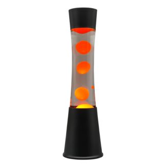 An Image of Black & Orange Tower Lava Lamp