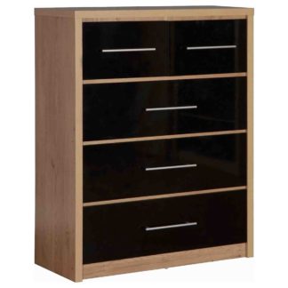 An Image of Seville 5 Drawer Chest Black