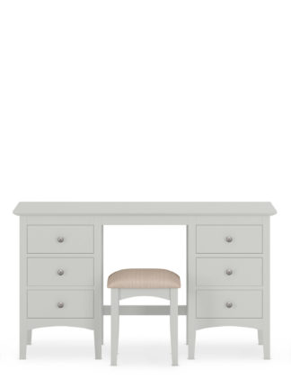 An Image of M&S Hastings Grey Dressing Table & Stool, Grey