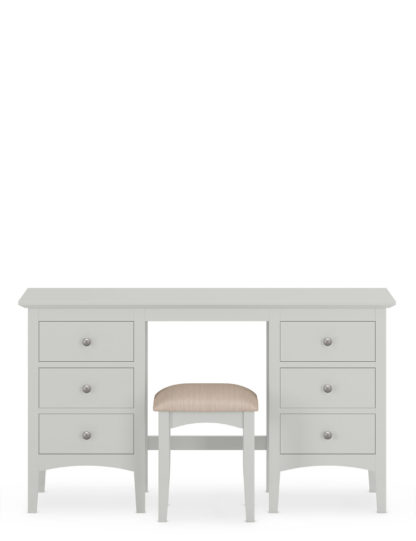 An Image of M&S Hastings Grey Dressing Table & Stool, Grey