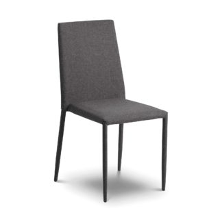 An Image of Jazz Set of 4 Stacking Dining Chairs Grey