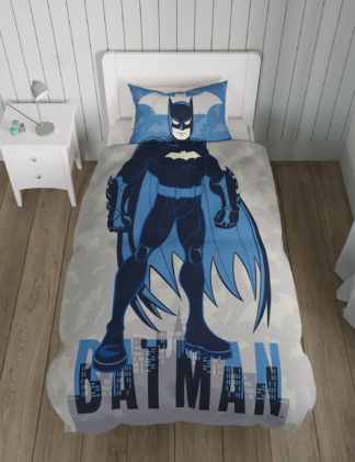 An Image of M&S Cotton Blend Batman™ Single Bedding Set