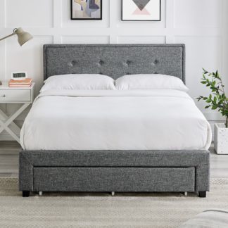 An Image of Florence 2 Drawer Bed Grey Grey