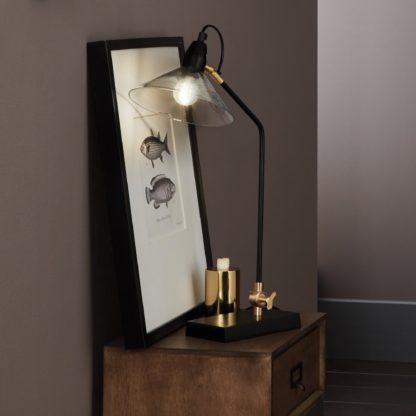 An Image of Pacific Lifestyle Canton Task Table Lamp Black Black
