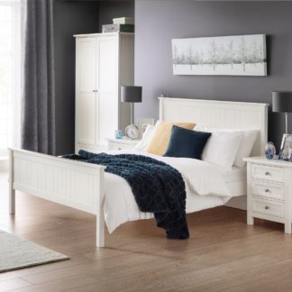 An Image of Maine Wooden Bed Frame White