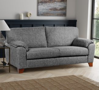 An Image of Meyer Tonal Weave 3 Seater Sofa Grey