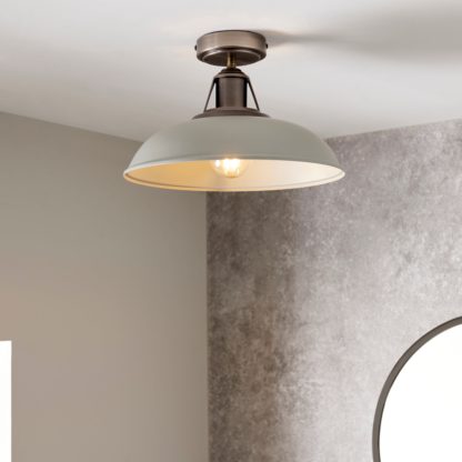 An Image of Oraya Bathroom 1 Light Flush Ceiling Fitting White