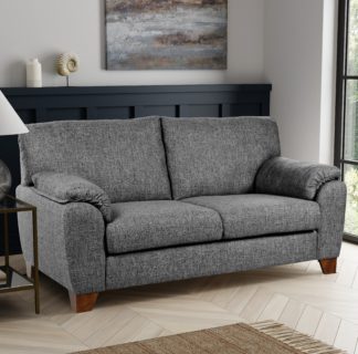 An Image of Meyer Tonal Weave 2 Seater Sofa Grey