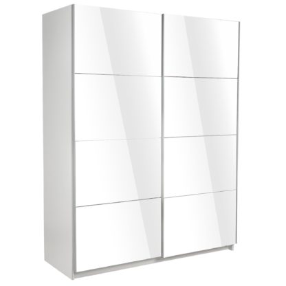 An Image of Ellum Sliding Double Wardrobe White