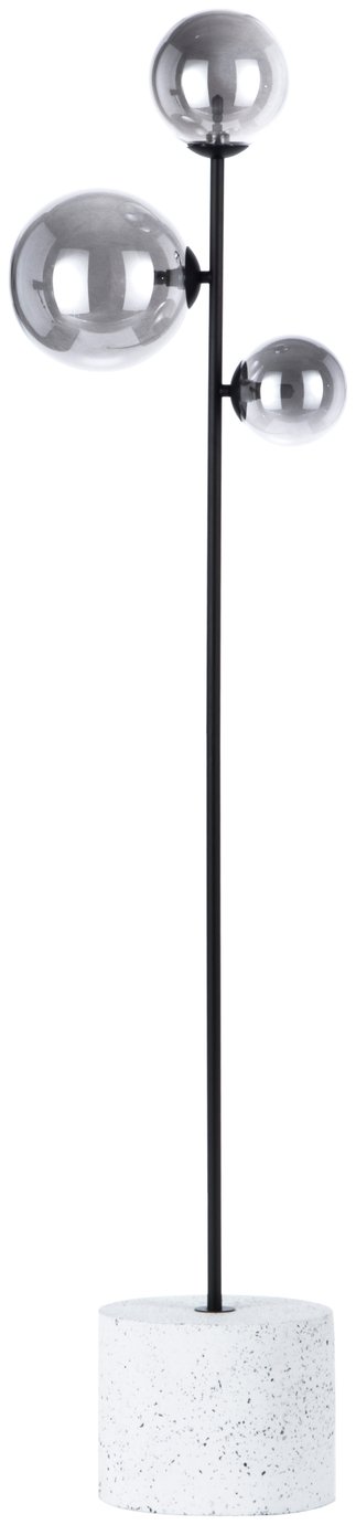 An Image of BHS Fleur 3 Light Floor Lamp - Black