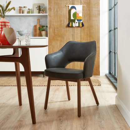 An Image of Elements Karin Chair Black PU Black