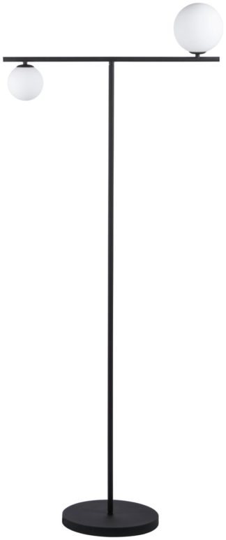 An Image of BHS Leon Balance 2 Light Floor Lamp - Black