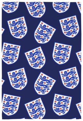 An Image of England Fa Club Crest Throw - Navy & White - 150X100cm
