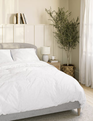 An Image of M&S Pure Linen Deep Fitted Sheet