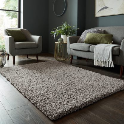 2a46c0ea86961caae9e8ed10e0341889d45de713c700641b67e97dccaddb4318.jpg An Image of Cloud Washable Shaggy Rug Graphite (Grey)