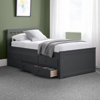 An Image of Maisie Anthracite Wooden Guest Bed Frame - 3FT Single