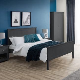 An Image of Maine Anthracite Wooden Bed Frame - 4FT6 Double