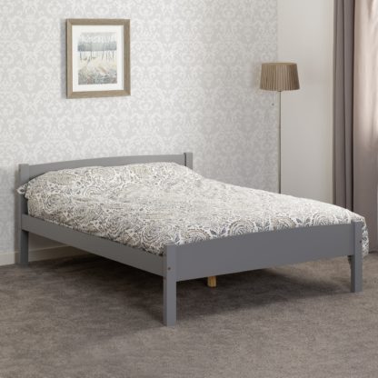 An Image of Amber Wooden Bed Grey