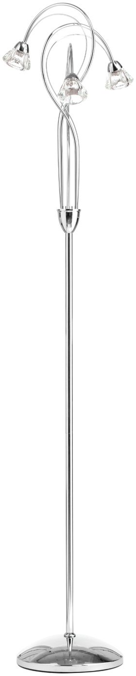 An Image of BHS Sagitarius 3 Light Floor Lamp - Silver
