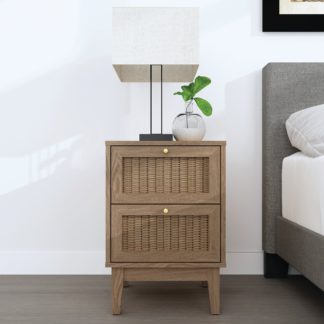 An Image of Alexander Bedside Cabinet Wood (Brown)