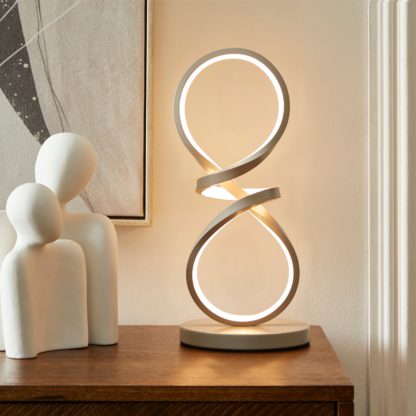 An Image of Octtava LED Table Lamp Beige