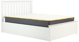 An Image of Birlea Phoenix Small Double Ottoman Wooden Bed Frame - White