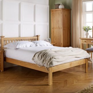 An Image of Wooden Bed Frame 5ft King Size Woburn Oak